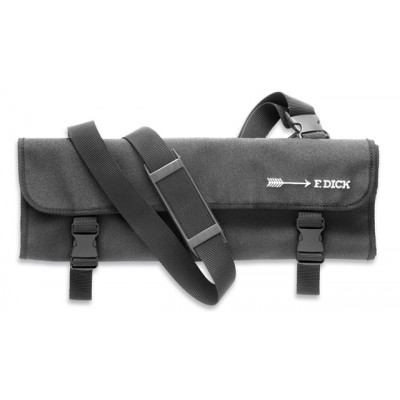 Dick Messertasche Textil klein für bis zu 7 Teile mit Umhängegurt