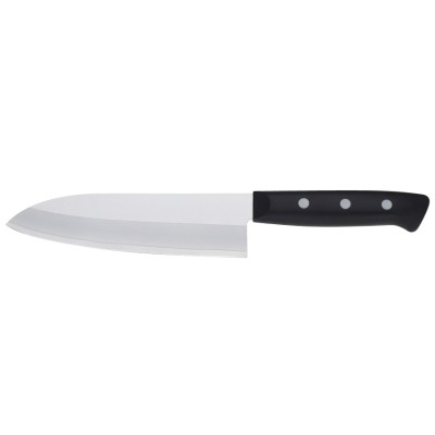 Fujicut Santoku 170mm, 3 Lagen, Molybdän Vanadium Rückseite