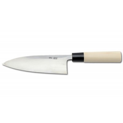 Hideo Kitaoka Shirogami Deba 165mm Rückseite