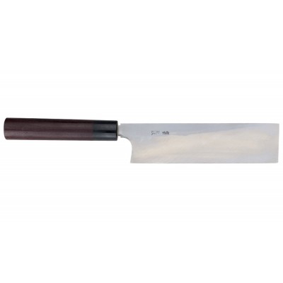 Hideo Kitaoka Shirogami Usuba 180mm Linkshänder Rückseite