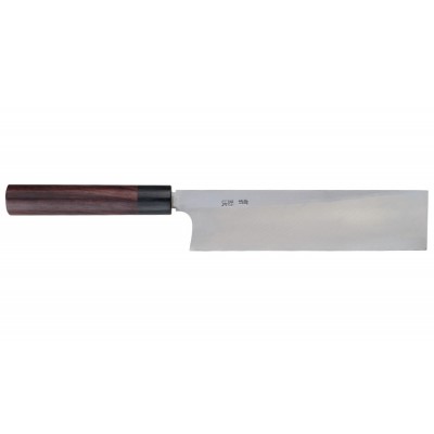 Hideo Kitaoka Shirogami Usuba 210mm Linkshänder Rückseite