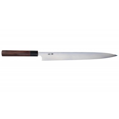Hideo Kitaoka Shirogami Sashimi 330mm Linkshänder Rückseite