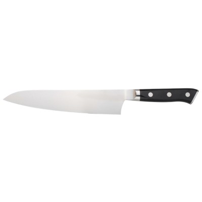 Zanmai Classic Molybdän Kochmesser 210mm AUS-8A-Stahl, schwarzes Pakkaholz Rückseite