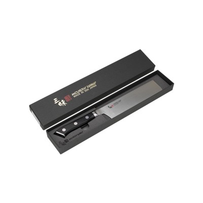 Zanmai Classic Molybdän Nakiri 165mm AUS-8A-Stahl, schwarzes Pakkaholz Verpackung