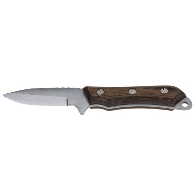 Kanetsune Outdoor "Seseragi-Drop" 70mm, 15 Lagen Damast Aogami2 (Jagdmesser) Rückseite