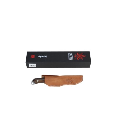 Kanetsune Outdoor "Seseragi-Drop" 70mm, 15 Lagen Damast Aogami2 (Jagdmesser) Verpackung