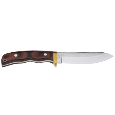 Kanetsune Outdoor Subaru-Skinner, 110mm 31 Lagen Damast (Jagdmesser) Vorderseite
