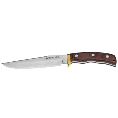 Kanetsune Outdoor Subaru 180mm 31 Lagen Damast (Jagdmesser) Rückseite