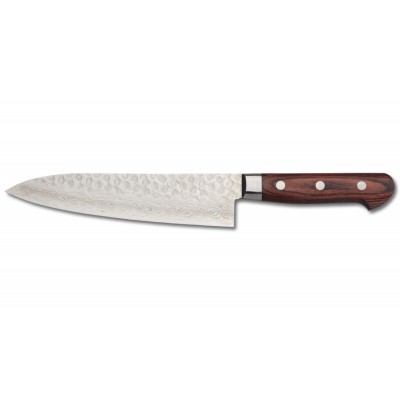 Kanetsune Tsuchime Damast Classic Kochmesser 180mm Rückseite