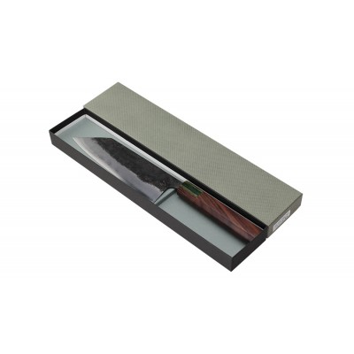 Katsuto Tanaka Shirogami 1 Bunka Messer 170mm Rainbow Verpackung