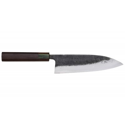 Katsuto Tanaka Shirogami 1 Gyuto Messer 180mm Rainbow Rückseite