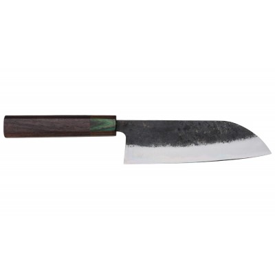 Katsuto Tanaka Shirogami 1 Santoku 165mm Rainbow Rückseite