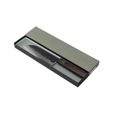 Katsuto Tanaka Shirogami 1 Santoku 165mm Rainbow Verpackung