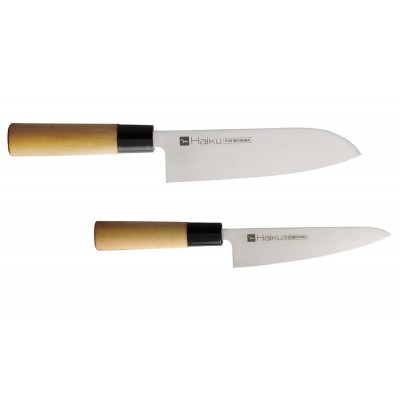 Chroma Haiku Original Messer-Set aus Santoku 170mm (H-05) und kleinem Allzweckmesser 140mm (H-03)