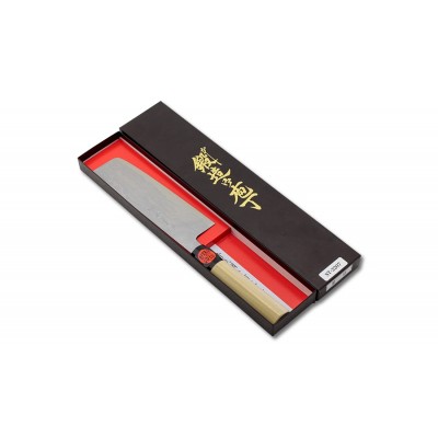 Shigeki Tanaka Aogami 2 Damascus Nakiri 165mm Verpackung
