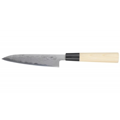 Shigeki Tanaka Aogami 2 Damascus Allzweckmesser 135mm Rückseite