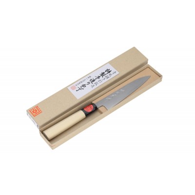 Shigeki Tanaka Aogami 2 Damascus Allzweckmesser 135mm Verpackung