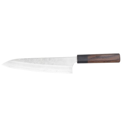 Yoshimi Kato SG2 Nashiji-Finish Kochmesser 210mm Oktagongriff Rückseite
