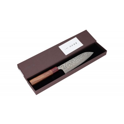 Yoshimi Kato SG2 Damast Santoku 165mm Verpackung