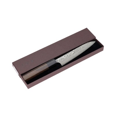Yoshimi Kato Suminagashi Allzweckmesser 150mm Oktagongriff Verpackung