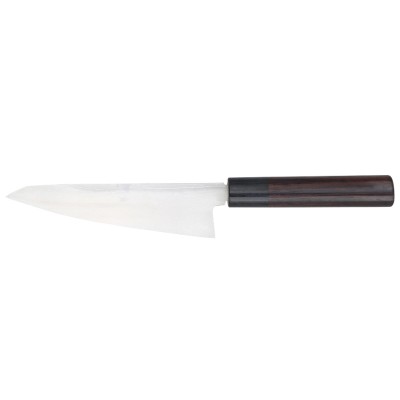 Hideo Kitaoka Shirogami Damast Honesuki/ Ausbeinmesser 150mm Rückseite