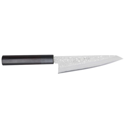 Hideo Kitaoka Shirogami Damast Honesuki/ Ausbeinmesser 150mm Vorderseite