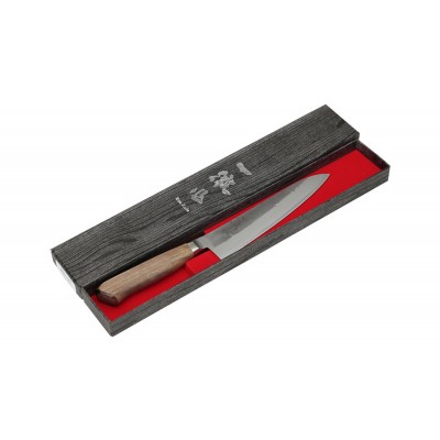Echizen Ittetsu Aogami Allzweckmesser Bubingaholz 150mm Verpackung