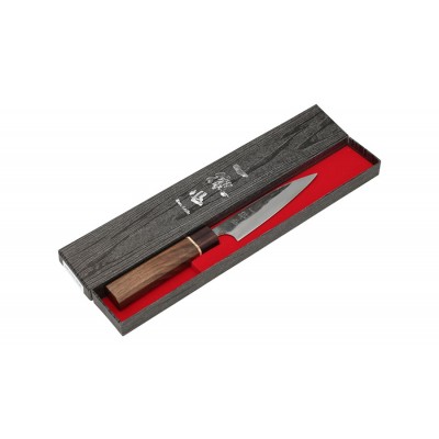 Echizen Ittetsu Shirogami Oktagongriff Walnussholzgriff-Ahorn-Ebenholzzwinge Allzweckmesser 120mm Verpackung