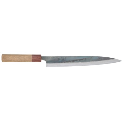 Echizen Ittetsu Shirogami Oktagongriff Walnussholzgriff Ebenholzzwinge Filetiermesser 240mm Vorderseite