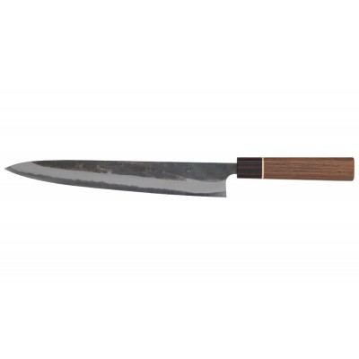 Echizen Ittetsu Shirogami Oktagongriff Walnussholzgriff-Ahorn-Ebenholzzwinge Filetiermesser 270mm Rückseite