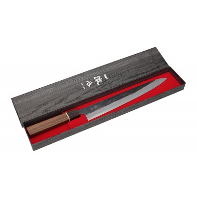 Echizen Ittetsu Shirogami Oktagongriff Walnussholzgriff-Ahorn-Ebenholzzwinge Filetiermesser 270mm Verpackung