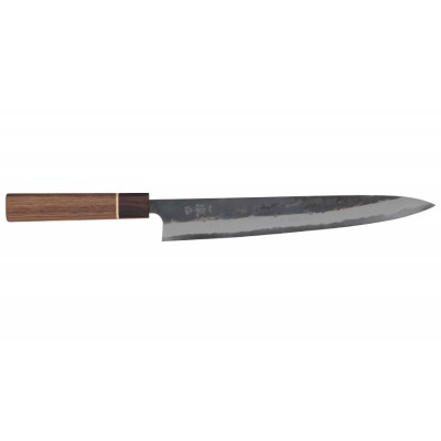 Echizen Ittetsu Shirogami Oktagongriff Walnussholzgriff-Ahorn-Ebenholzzwinge Filetiermesser 270mm Vorderseite