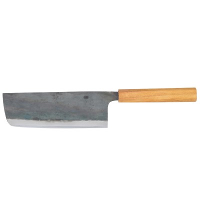 Echizen Ittetsu Shirogami Oktagongriff Zelkovaholz Nakiri Extrabreit 180mm Rückseite