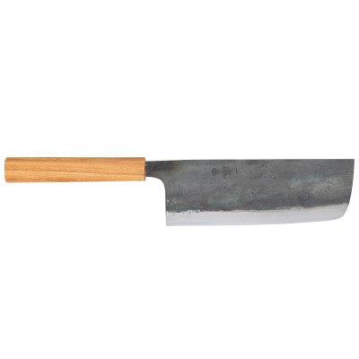 Echizen Ittetsu Shirogami Oktagongriff Zelkovaholz Nakiri Extrabreit 180mm Vorderseite