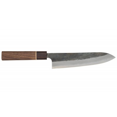 Echizen Ittetsu Shirogami Oktagongriff Walnussholzgriff-Ahorn-Ebenholzzwinge Kochmesser 180mm Vorderseite