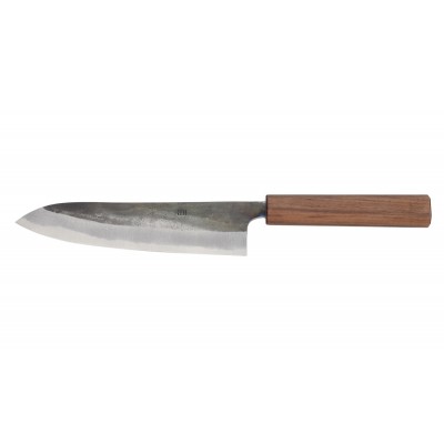 Echizen Ittetsu Shirogami Oktagongriff Walnussholz Kochmesser 180mm Rückseite