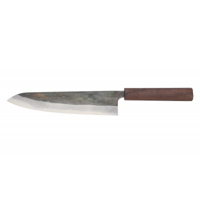 Echizen Ittetsu Shirogami Oktagongriff Walnussholz Kochmesser 210mm Rückseite