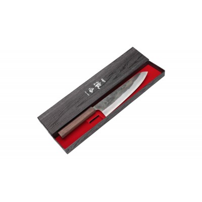 Echizen Ittetsu Shirogami Oktagongriff Walnussholz Kochmesser 210mm Verpackung