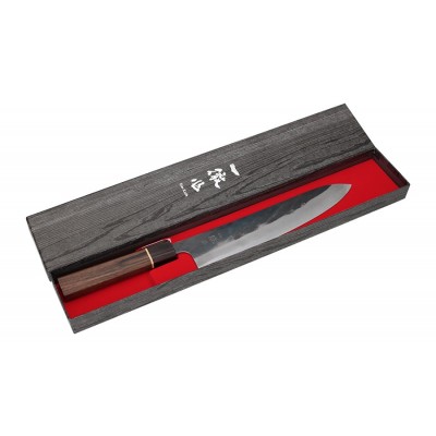Echizen Ittetsu Shirogami Oktagongriff Walnussholzgriff-Ahorn-Ebenholzzwinge Kochmesser 240mm Verpackung
