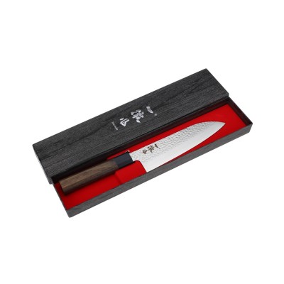 Echizen Ittetsu Santoku VG-10 Damast, 180mm Verpackung