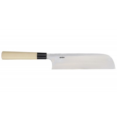 Hideo Kitaoka Shirogami Kamagata Usuba 210mm Linkshänder Rückseite