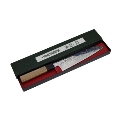 Sukenari ZDP-189 Damast Kiritsuke 210mm Eiche Verpackung