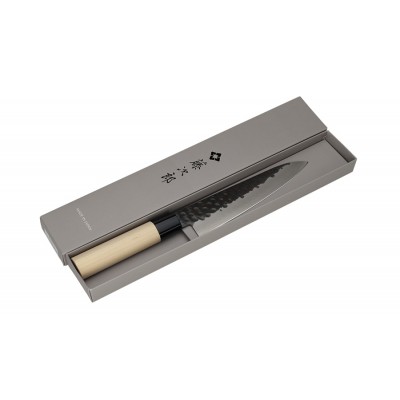 Tojiro DP 3 Lagen HQ Hammered Magnolie Kochmesser 180mm Verpackung