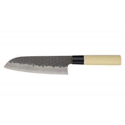 Tojiro DP 3 Lagen HQ Hammered Magnolie Santoku 170mm Rückseite