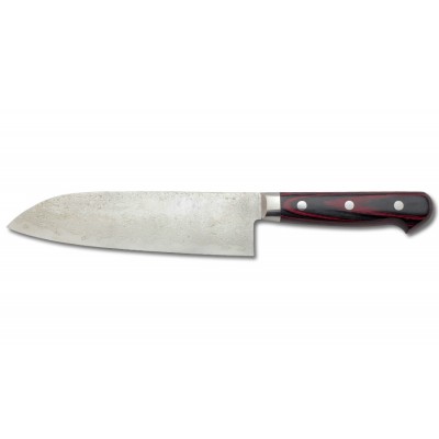 Yoshimi Kato Damascus Santoku 175mm Rückseite