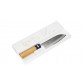 Gihei Hamono Super Aogami Santoku 165mm,Nashiji Finish, Zelkovaholz Verpackung