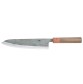 Echizen Ittetsu Shirogami Oktagongriff Walnussholzgriff Ebenholzzwinge Kochmesser 210mm Rückseite