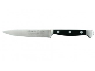 Güde Alpha Allzweckmesser 130mm geschmiedet, Doppelkropf, schwarz