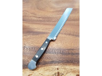 Güde Alpha Brotmesser 210mm geschmiedet, Doppelkropf, schwarz