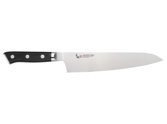 Zanmai Classic Molybdän Kochmesser 210mm AUS-8A-Stahl, schwarzes Pakkaholz Vorderseite